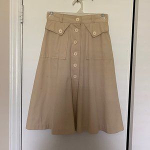 Vintage Khaki A-line skirt Size S